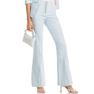 Cinq à Sept Carolina Light Blue Size 4 Button Fly Flare Minimalist Quiet luxury